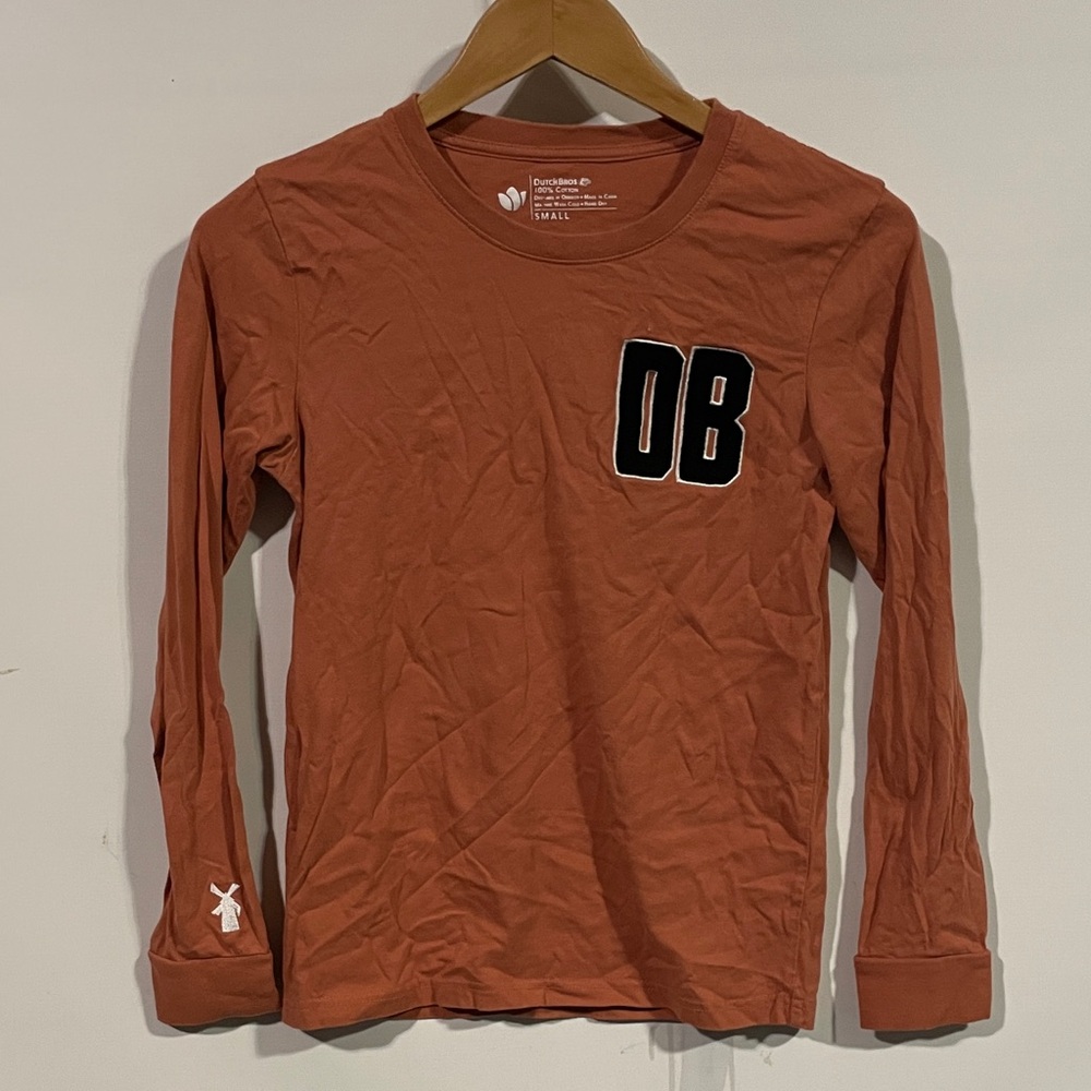 Dutch bros Rust Long Sleeve Shirt with '08' Patch